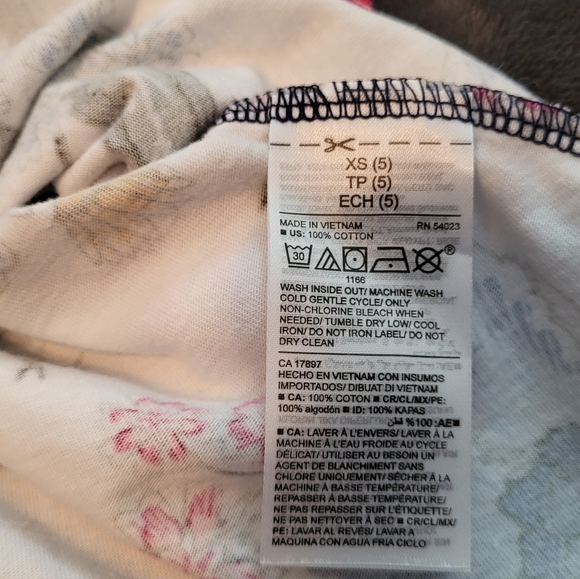 🩷 3/$15 Girls (XS[5]) OLD NAVY Blue & White Casual Sundress w/Floral Print NWOT - Picture 4 of 4